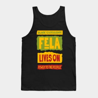 Fela Kuti Tribute Illustration: Black Excellence Lives On Tank Top